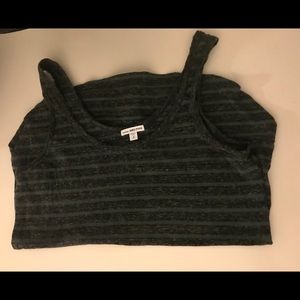 James Perse 100% Cotton Stripped Tank Top